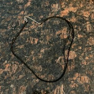 Leather look necklace